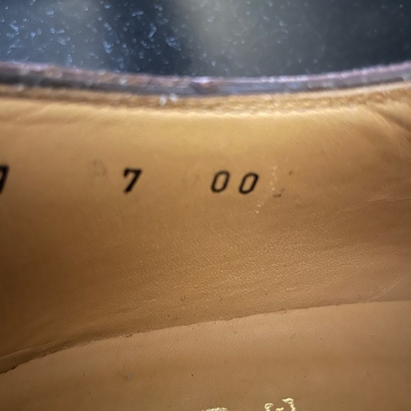 Men’s size 7, made in Italy,full leather brown slip on’s gold buckle - Picture 4 of 5